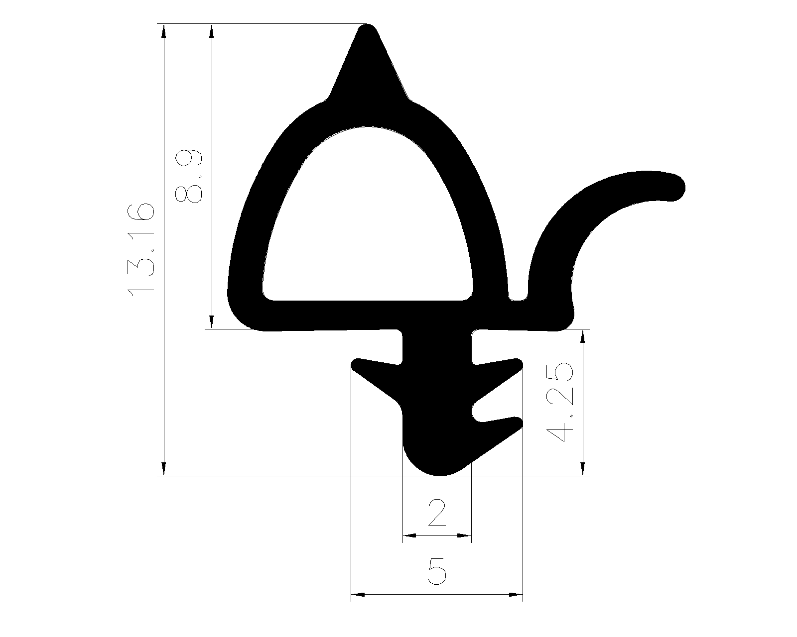 660160KG - rubber profile - Door-frame profiles